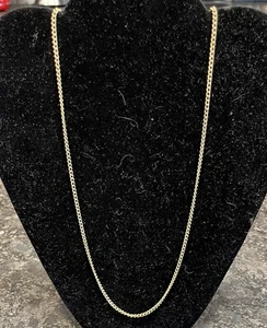 Vintage 32" goldfarbene Panzerkette Halskette mit Federringverschluss - Bild 1 von 4