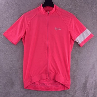 Camiseta Rapha Ciclismo Masculina Tamanho Médio Rosa Manga Curta Performance Aero - Imagem 1 de 4