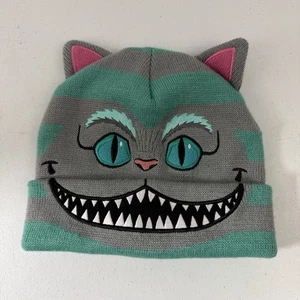 Disney Cheshire Cat Face Beanie Adult One Size | Rare | Alice In Wonderland - Picture 1 of 3