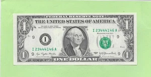 1977 ..UNCIRC $1  I 2344 4146 A  .... 1977  $1  I-A    NICE NOTE        FRN - Picture 1 of 2