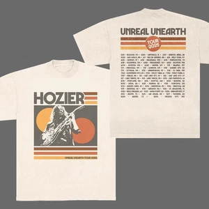 Hozier 2025 Tour Shirt Unreal Unearth Vintage Icon Logo Two Sided Tee - Picture 1 of 3