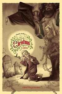 Ebenezer Scrooge & Ghosts Jonathan Burton A Christmas Carol Print Ltd Ed 200  
