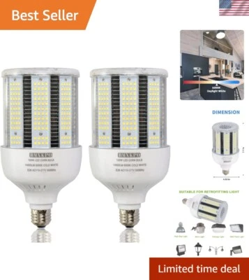 100W LED Corn Cob Light Bulb,6000K Daylight White E26/E39 Mogul Base Corn Bul... - Image 1 of 4