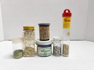 Vintage Gold Silber Regenbogen blau Glitzer Lot Handwerk Versorgung Restaurierung - Bild 1 von 11