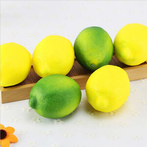 Artificial Lemons Simulation Lifelike Small Lemons Fake Fruit for Home Decor AU