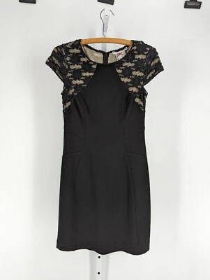 Vestido Yoana Baraschi Bodycon Negro Rayón Encaje Talla 2 Foto 1 de 4