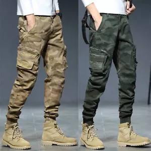 Gerade Tube Camouflage Hose für Herren Sechs Taschen elastische Arbeitshose - Bild 1 von 11