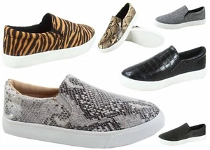 Zapatos deportivos Soda para mujer con estampado de animales sin cordones punta redonda plana - Imagen 1 de 33