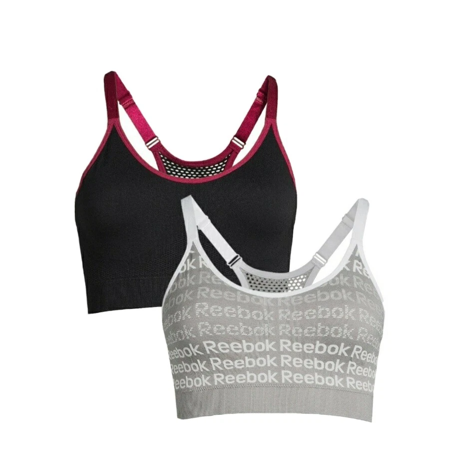 Reebok Women's Sports Bra 2-Pack Medium-Impact • Size Small (S) •