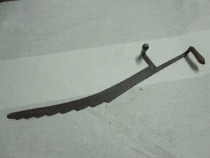 1800's Double-Handled Hay Blade Ice Saw Knife Country Farm Decor 3FT  36" - Picture 1 of 6