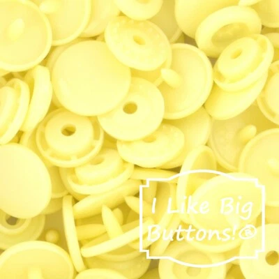 KAM Plastic Snaps: G76 F Butter Yellow-Size 20/T5-No Sew Snap Buttons Sewing - Image 1 of 4