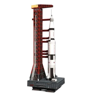 DIY 1:300 Unassembled USA Saturn V Launch Vehicle and Launch Pad 3D Paper Model - Image 1 of 4