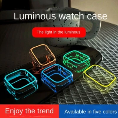 Fashionable Glow-in-the-Dark Watch Protective Case for Apple Watch 7/6/5/4 - Image 1 of 4