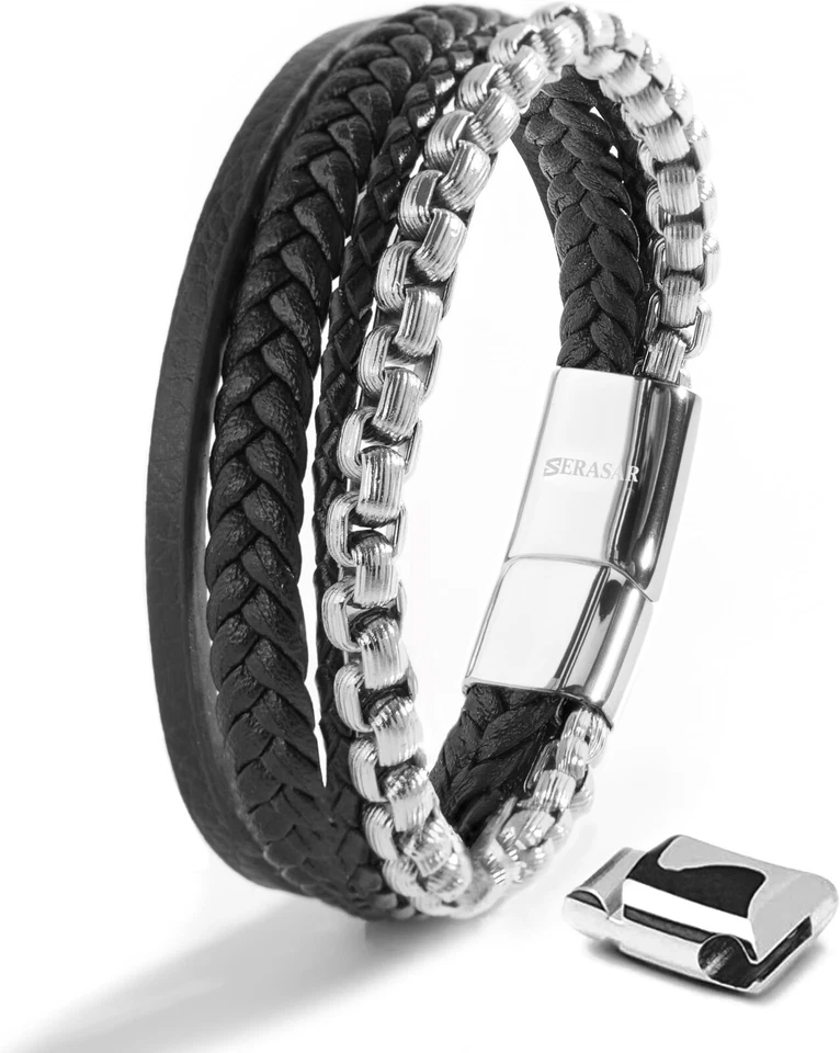 SERASAR | Premium genuine leather bracelet  - Perfect Gift for him - Image 1 of 1