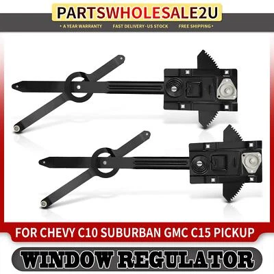 2x Regulador de ventana manual delantero para camioneta Chevrolet C10 Suburban GMC C15/C1500 Foto 1 de 4
