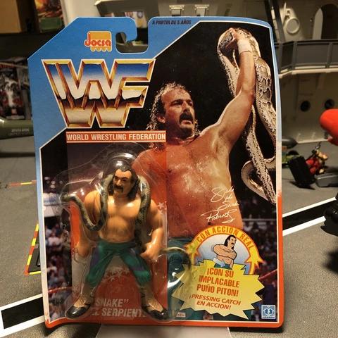 Jake the Snake Roberts #1 1990 WWF Titan Sports Hasbro Spanish Cover