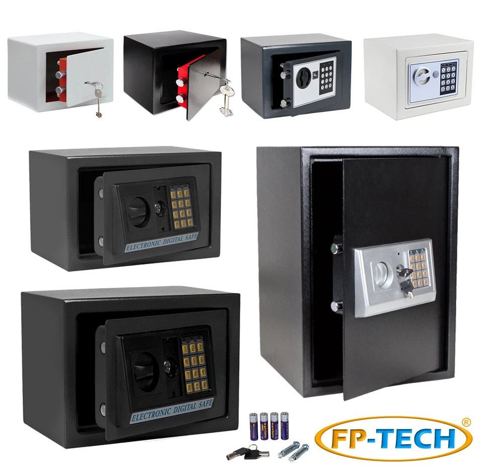FP-TECH CASSAFORTE A MURO O INCASSO NUMERICA ELETTRONICA CHIAVE DISPLAY DIGITALE HOTEL