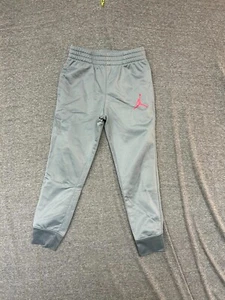 Jordan Track Pants Boys 5-6 Yrs Gray Polyester Elastic Waist Tapered Leg Pull-On - Picture 1 of 8