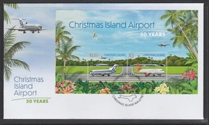 Isla NAVIDAD 2024 - AEROPUERTO 50 años MINISHOJA V F Usado en FDC - Avión - Imagen 1 de 1