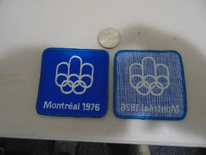 PATCH OLDER VINTAGE SEW ON MONTREAL CANADA 1976 WINTER OR SUMMER OLYMPICS BLUE - Picture 1 of 1