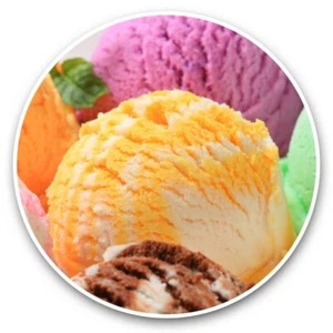 2 x Vinyl Stickers 20cm  - Ice Cream Sorbet Palour Scoops  #45383 - Afbeelding 1 van 8