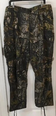 Hunters View Apparel Men's Camo Hunting Pants Size XL 40x32 Mossy Oak Cargo Pock - Image 1 of 4