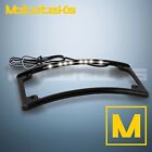 MOTORCYCLE LICENSE PLATE CURVED LED COVER RADIUS FRAME CHROME BLACK