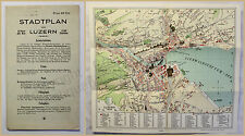 Orig. Prospekt Stadtplan von Luzern 1926 Schweiz Landeskunde Ortskunde xy
