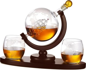 Juego de globos de jarra de whisky con 2 vasos de whisky grabados 850 ml - Imagen 1 de 4