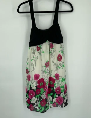 Vestido La Belle Juniors 11 Floral Atado Espalda Solero Sin Mangas Forrado Corto Flor Foto 1 de 4