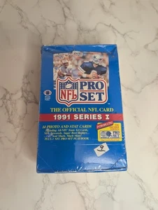 1991 Pro Set Football Factory Sealed Series 1 Wax Box - 36 Packs - Bild 1 von 4