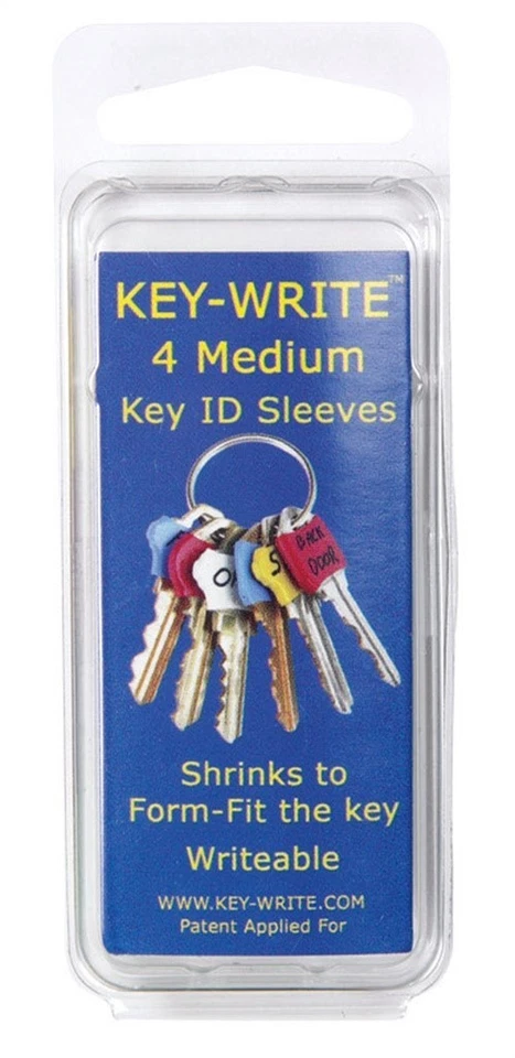 Key-Write 17104 Assorted Color Plastic Key Sleeve Medium - Image 1 of 1