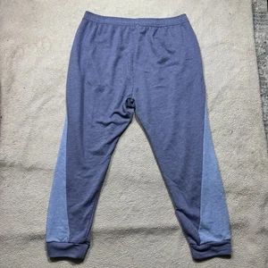 Adidas Sweatpants Mens 2XL Blue Grey Melwonder Joggers Athletic Logo Stretch NEW - Picture 1 of 15
