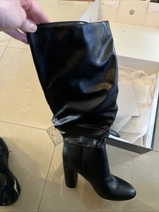 Nine West MAGNETT3 Slouch High Heel Boots – Size 8M – Black – New in Box - Picture 1 of 8