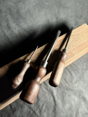 Set of Three Vintage Flathead Screwdrivers - Image 1 of 4