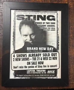 Sting Hand Signed "BRAND NEW DAY" Australian Tour Poster Capitol Theatre 2000 - Picture 1 of 15