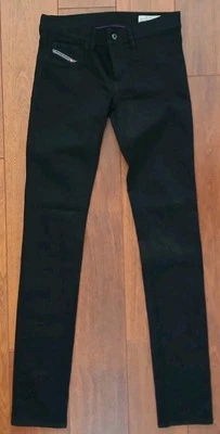 Womens Diesel Livier Black Jeans Super Skinny Fit Low Waist Jegging 30W 35L - Image 1 of 4