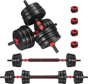 Adjustable Dumbbell Set, 22/44/66/88Lbs Free Weights, 4-In-1 Barbell & Kettlebel - Picture 1 of 8