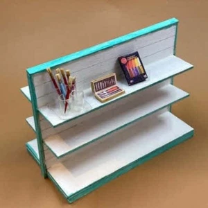 Dollhouse Miniaturladen doppelseitige Gondel Vitrine Regalset - Maßstab 1:12 - Bild 1 von 1
