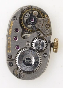 RELOJ PULSERA ROLEX PATENTE OVALADO 15J PALANCA SUIZA MOVIMIENTO REPUESTOS O REPARACIONES W200 - Imagen 1 de 2