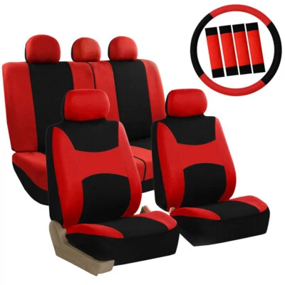 Auto Seat Covers for Car Truck SUV Van -Universal Protector Polyester 4 Color US Foto 1 de 4