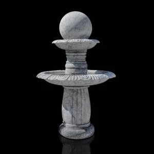 Classic Fountain In White Carrara Marble H.2Mt - Picture 1 of 1