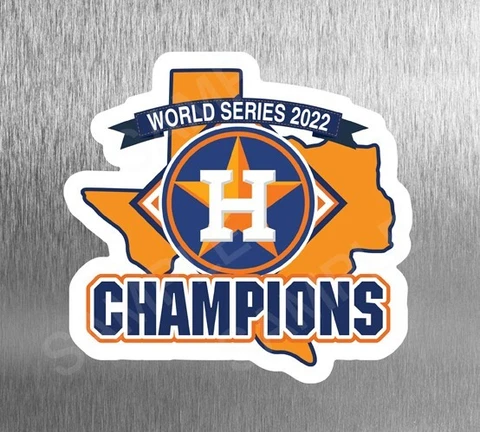 Magnet Die Cut Houston Astros 2022 World Series Champions Baseball Championship Cover