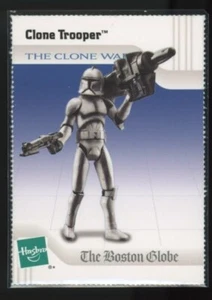 CLONE TROOPER 2008 Star Wars Clone Wars Boston Globe Hasbro Promo Trading Card - Picture 1 of 2