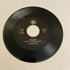 IGGY POP & JAMES WILLIAMSON "I GOT A RIGHT" ORIG US 1977 WILD 7” - Imagen 1 de 4