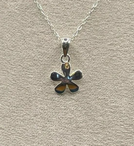 925 Sterling Silver Flower Necklace - Picture 1 of 5