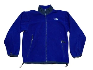 Vintage 90s The North Face Mens Fleece Jacket Blue Full-Zip Large - Picture 1 of 13