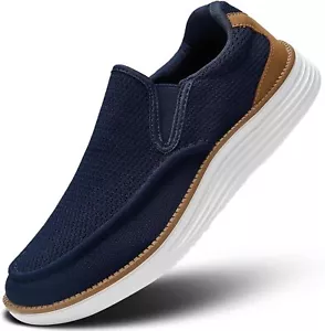 Mens Boat Shoes Casual Loafers Slip On Walking Dress Sneakers Mesh Business Oxfo - Picture 1 of 12