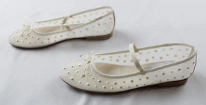 Dolce Vita Women's Cadel Pearl Embellished Ballet Flats CD4 Ivory Mesh Size US:8 - Picture 1 of 9