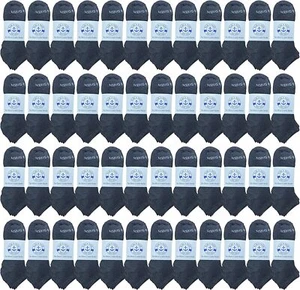BILLIONHATS 48 Pairs of Wholesale Kid's 97% Cotton Shoe Liner Training Socks 6-8 - Picture 1 of 19